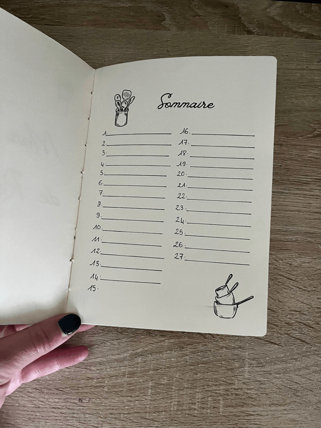 Carnet de recettes 