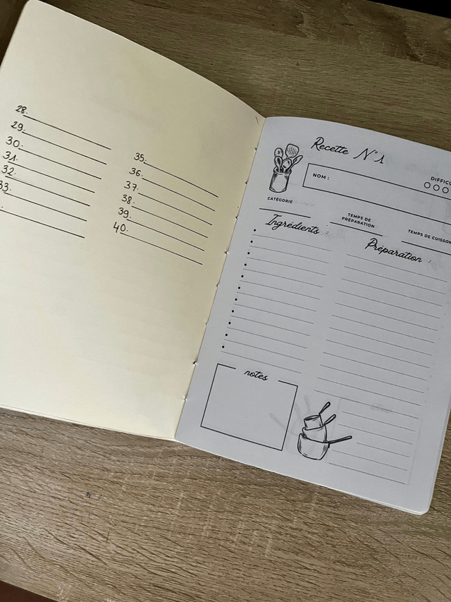 Carnet de recettes 